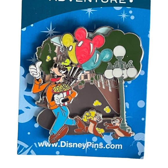 Disney Parks Adventure Goofy Chip and Dale Main Street USA Pin - Picture 2 of 2